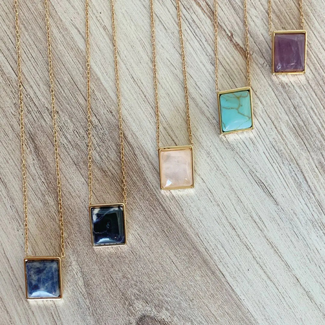 Square Drop Necklace